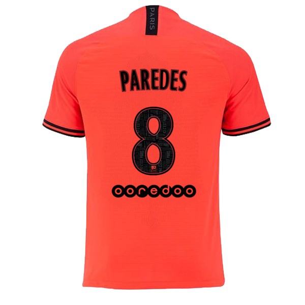 Camiseta Paris Saint Germain NO.8 Paredes 2ª Kit 2019 2020 Naranja
